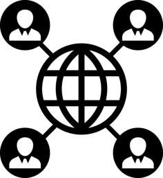 Connected Persons Around The Earth Sketch Style Svg Vector, Free Vectors File